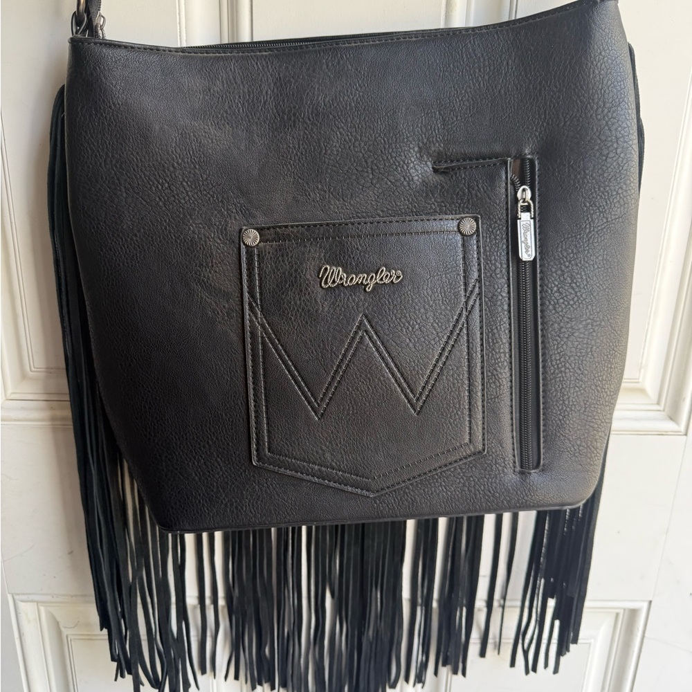 Wrangler. Embossed. 14 inch wide and 12 inch tall. Super Cute! - Picture 2 of 3